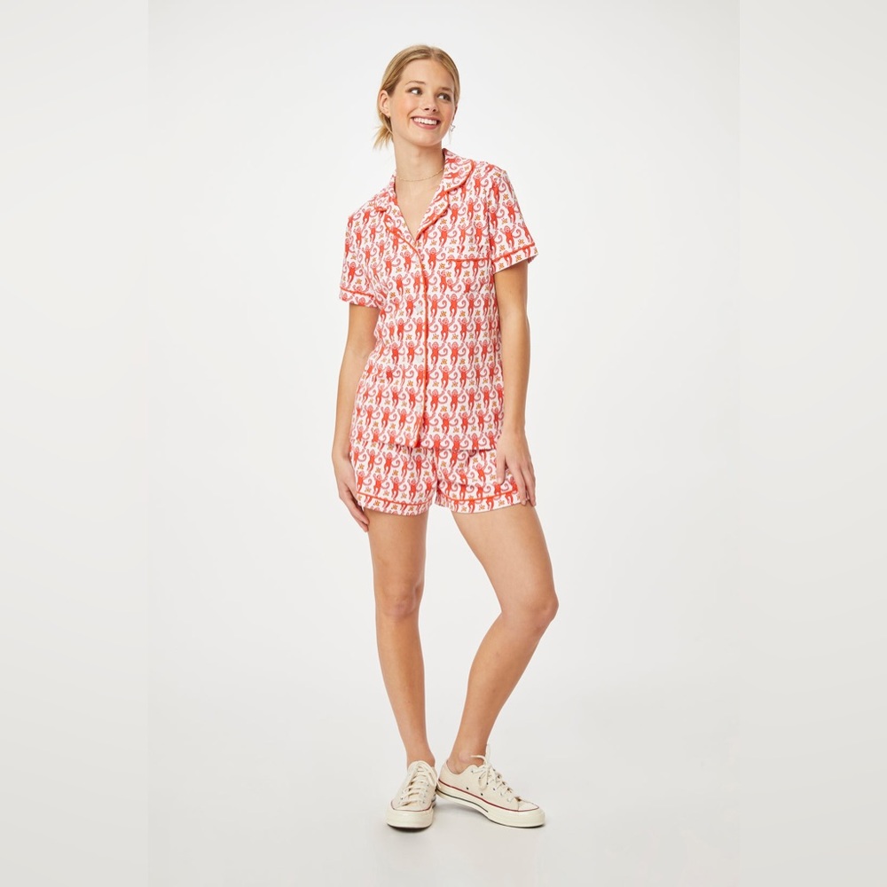Brand New Roller Rabbit Watermelon Monkeys Polo Pajama Set - Picture 3 of 6